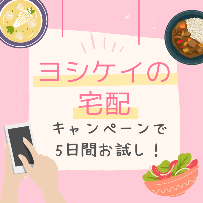 ヨシケイの宅配を5日間お試し！1食100円キャンペーン！